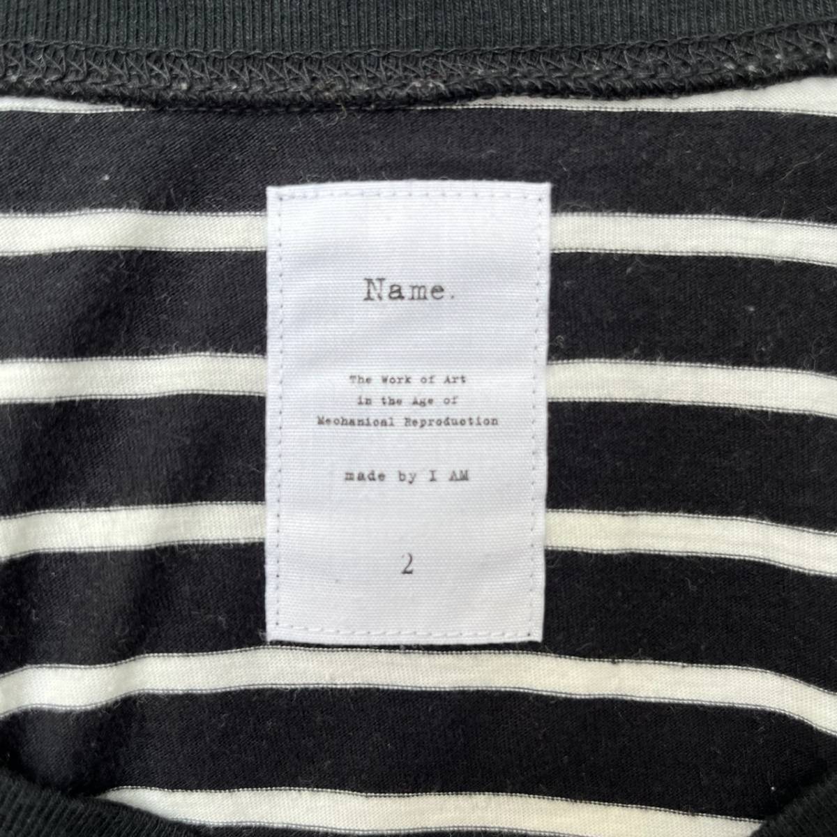 Name. ネーム サイズ2 VネックTシャツ ポケット ボーダー 半袖
