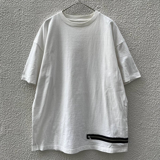 Rags McGREGOR ラグスマックレガー Mサイズ Tシャツ ジッパー 無地 ホワイト