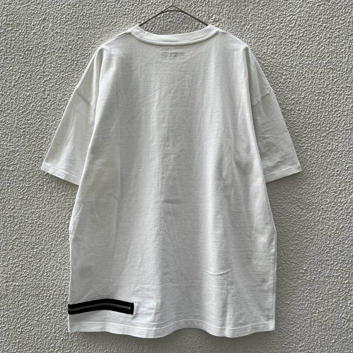 Rags McGREGOR ラグスマックレガー Mサイズ Tシャツ ジッパー 無地 ホワイト