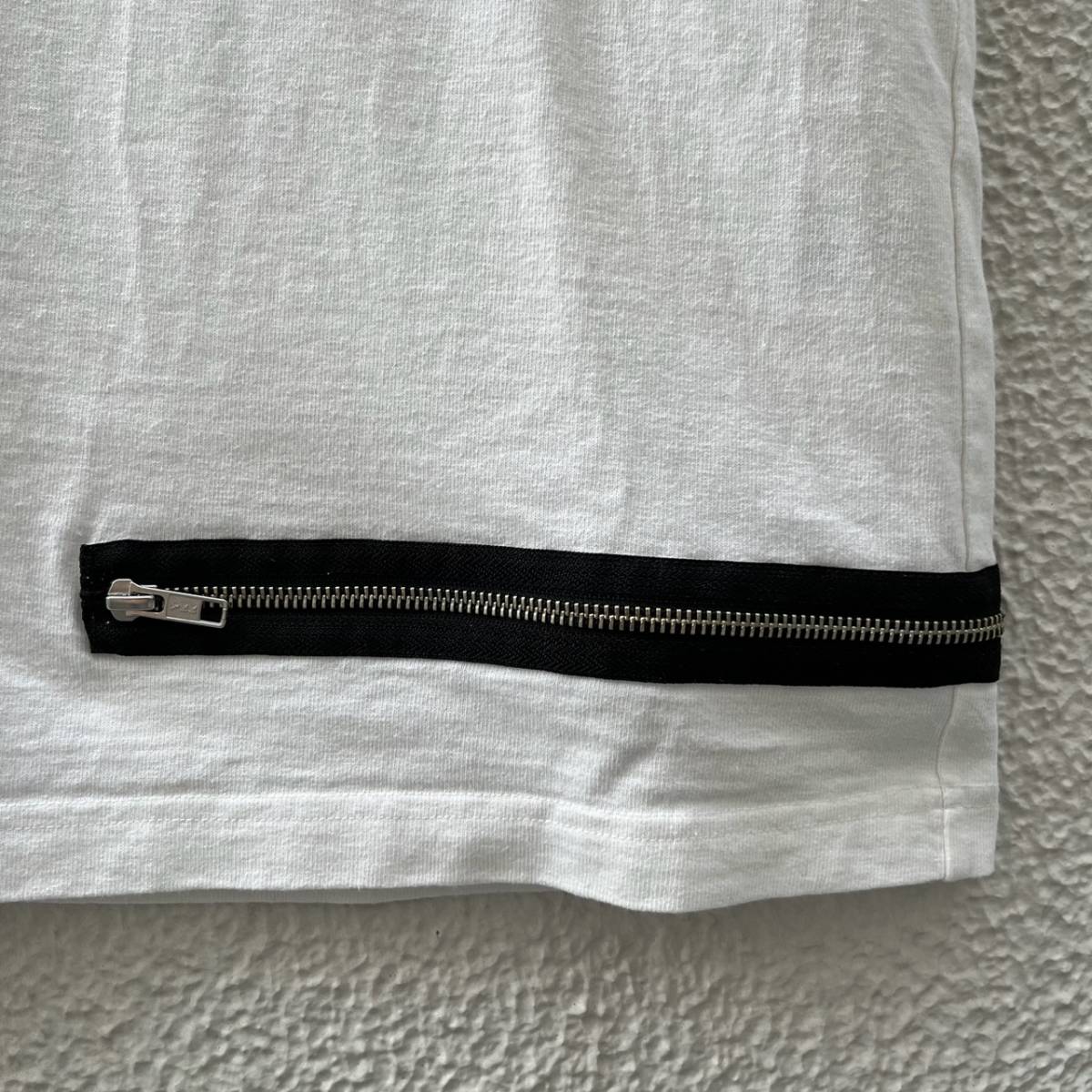 Rags McGREGOR ラグスマックレガー Mサイズ Tシャツ ジッパー 無地 ホワイト