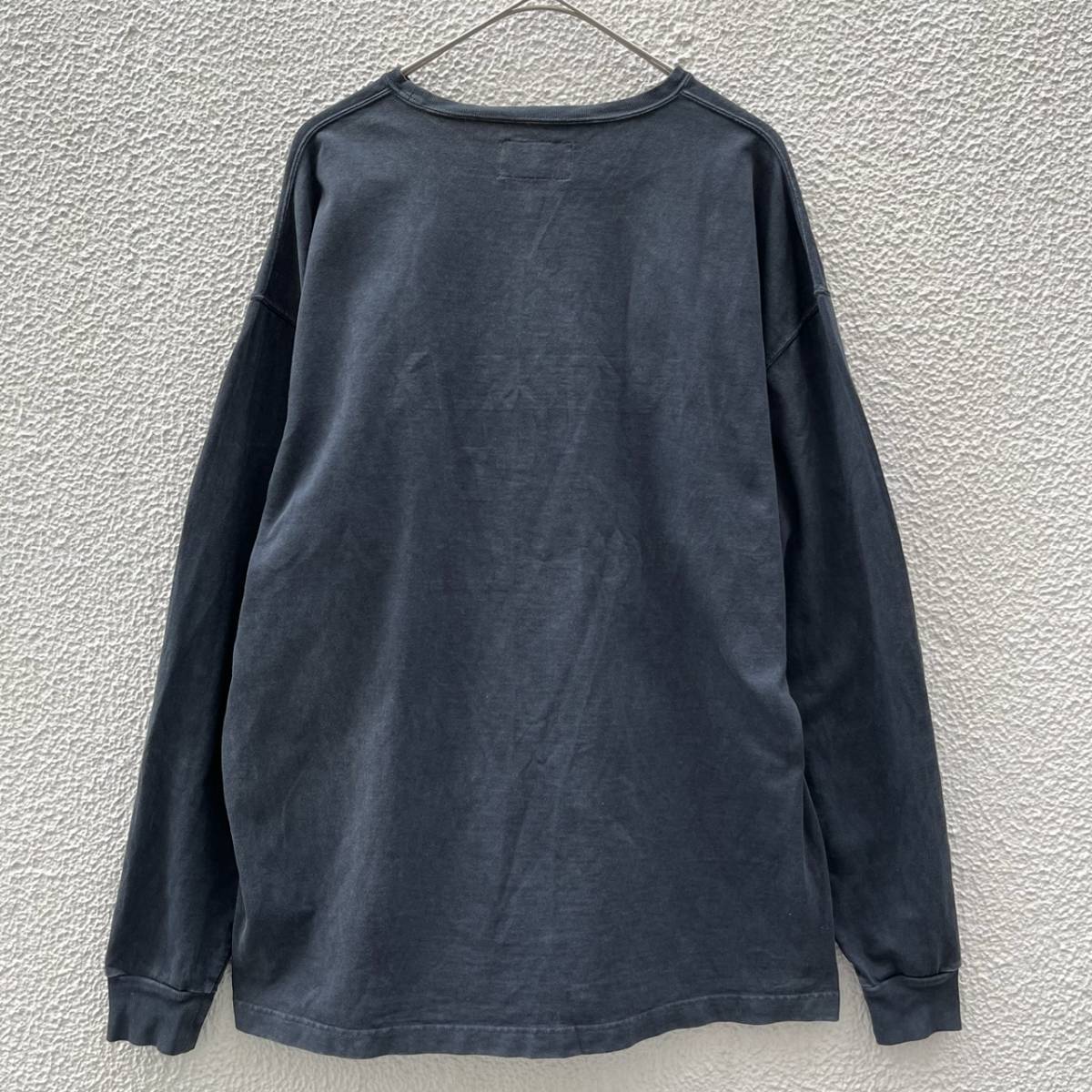 TAIN DOUBLE PUSH タインダブルプッシュ Lサイズ ロングスリーブTシャツ リバーシブル ブラック