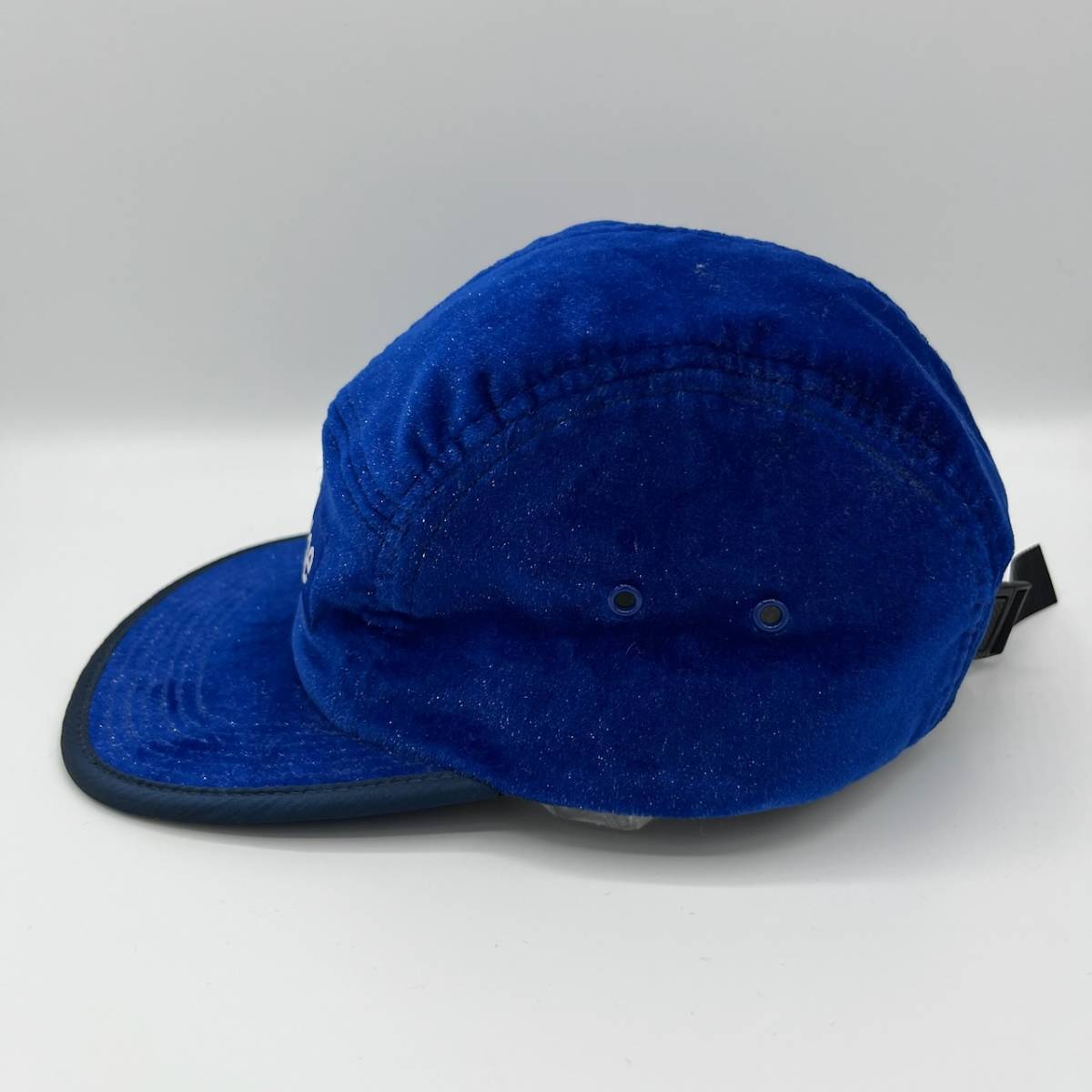 新品 Supreme シュプリーム ボックスロゴ キャップ 帽子 ベロア ラメ ブルー