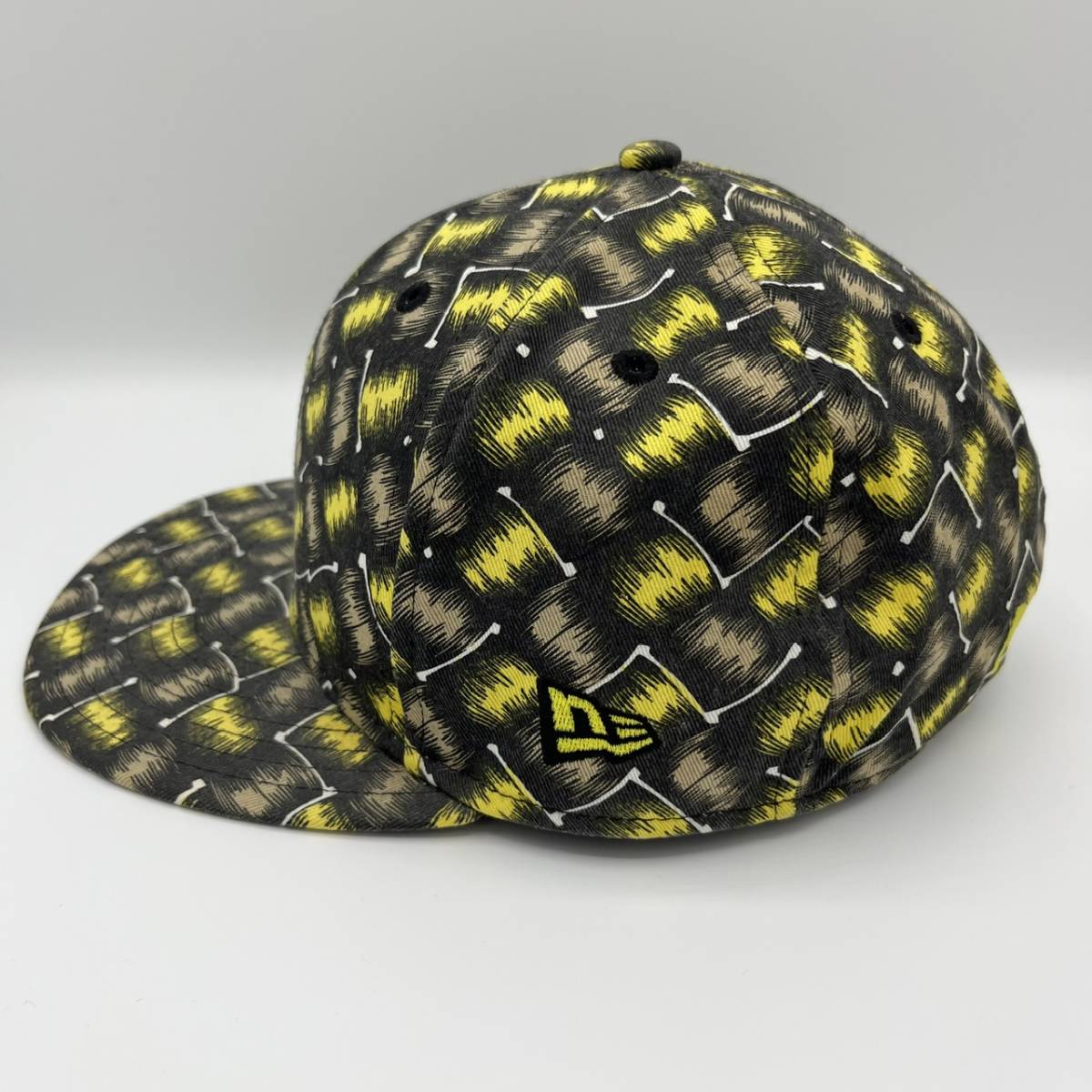 KENZO ケンゾー × NEW ERA ニューエラ キャップ チェック ロゴ 帽子 イエロー グレー