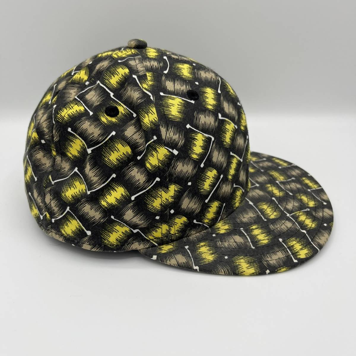 KENZO ケンゾー × NEW ERA ニューエラ キャップ チェック ロゴ 帽子 イエロー グレー