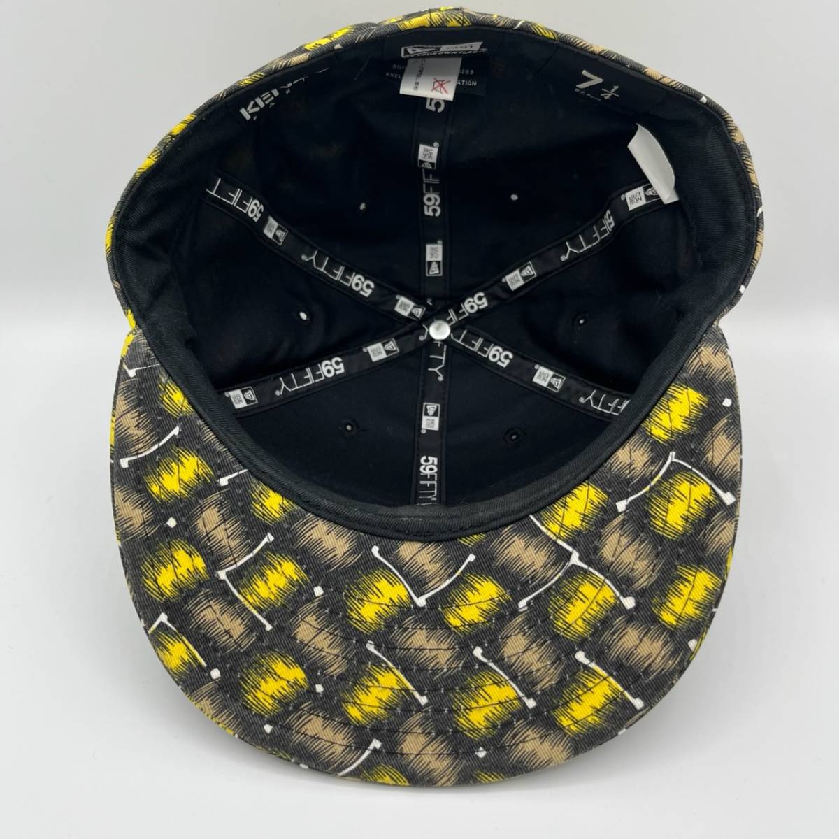 KENZO ケンゾー × NEW ERA ニューエラ キャップ チェック ロゴ 帽子 イエロー グレー