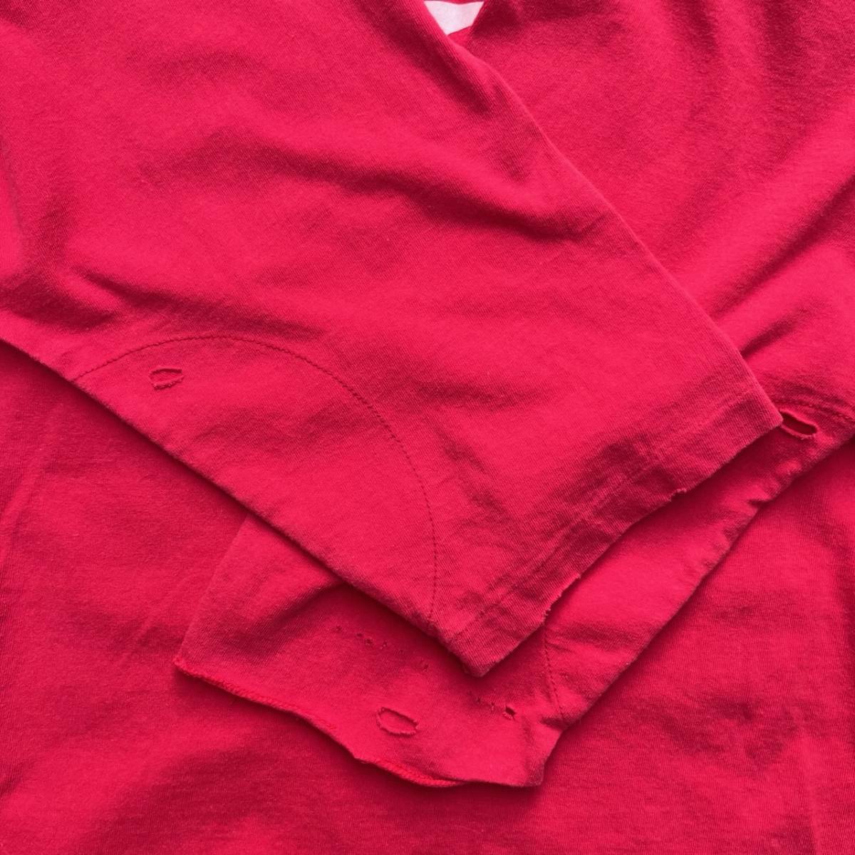 JACSON MATISSE ジャクソンマティス Sサイズ フットボールシャツ ナンバリング ヴィンテージ加工 レッド