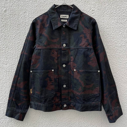 ONIKI オニキ Mサイズ デニムジャケット 迷彩 カモフラ Gジャン