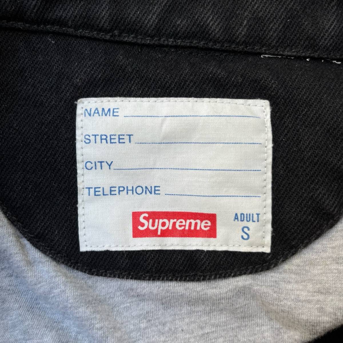 Supreme シュプリーム Sサイズ アーチロゴ デニムジャケット デニムコーチジャケット ブラック
