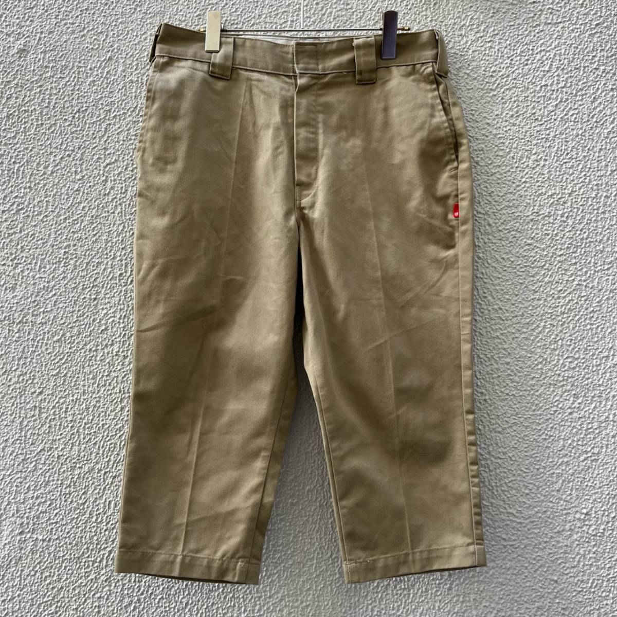 BEDWIN & THE HEARTBREAKERS ベドウィンザハートブレイカーズ × Dickies ディッキーズ Mサイズ クロップドパンツ チノパン ベージュ