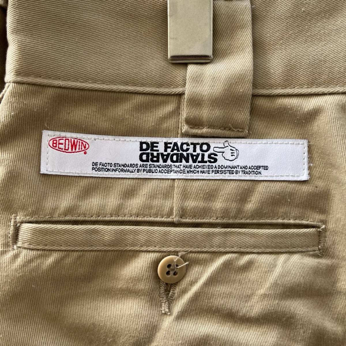 BEDWIN & THE HEARTBREAKERS ベドウィンザハートブレイカーズ × Dickies ディッキーズ Mサイズ クロップドパンツ チノパン ベージュ