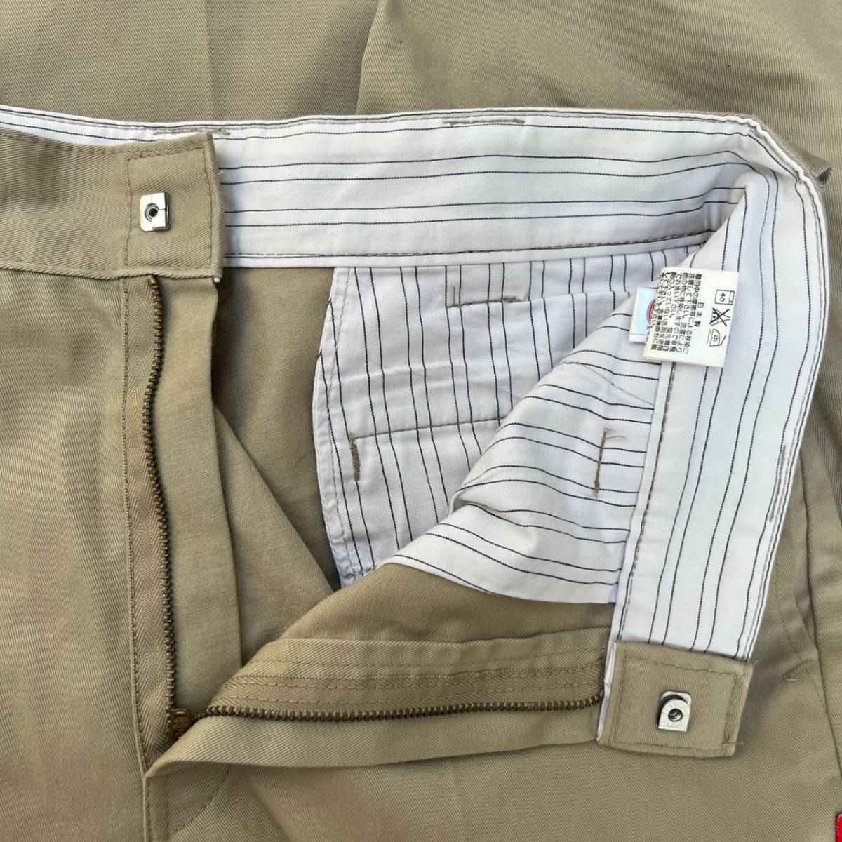 BEDWIN & THE HEARTBREAKERS ベドウィンザハートブレイカーズ × Dickies ディッキーズ Mサイズ クロップドパンツ チノパン ベージュ