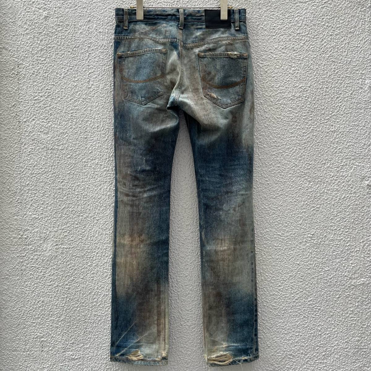 MAGIN DENIM マージンデニム サイズ46 デニムパンツ クラッシュ加工