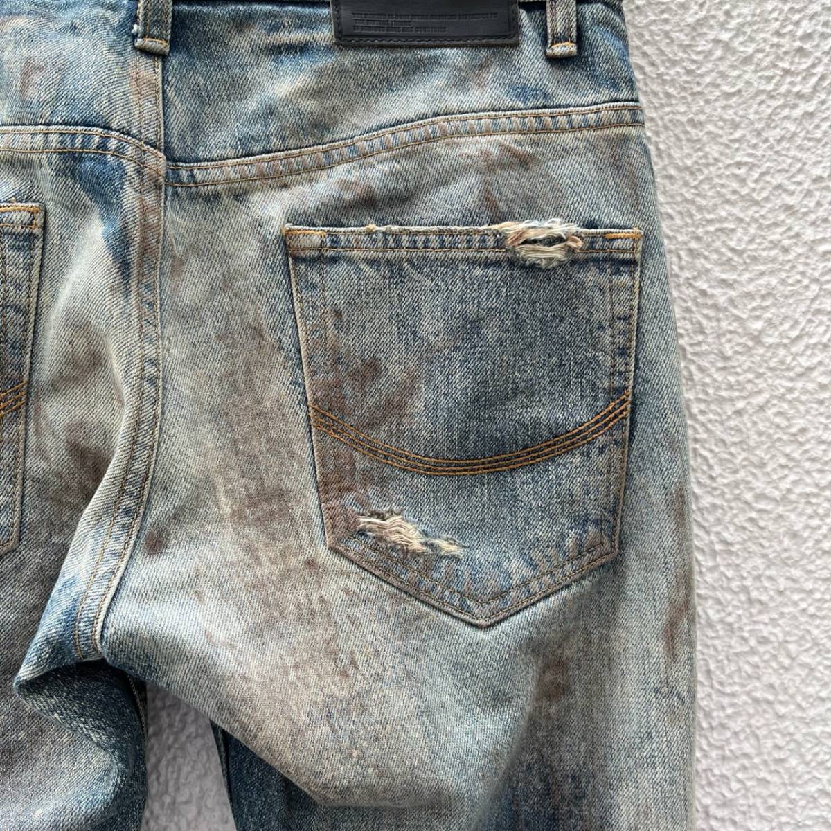 MAGIN DENIM マージンデニム サイズ46 デニムパンツ クラッシュ加工