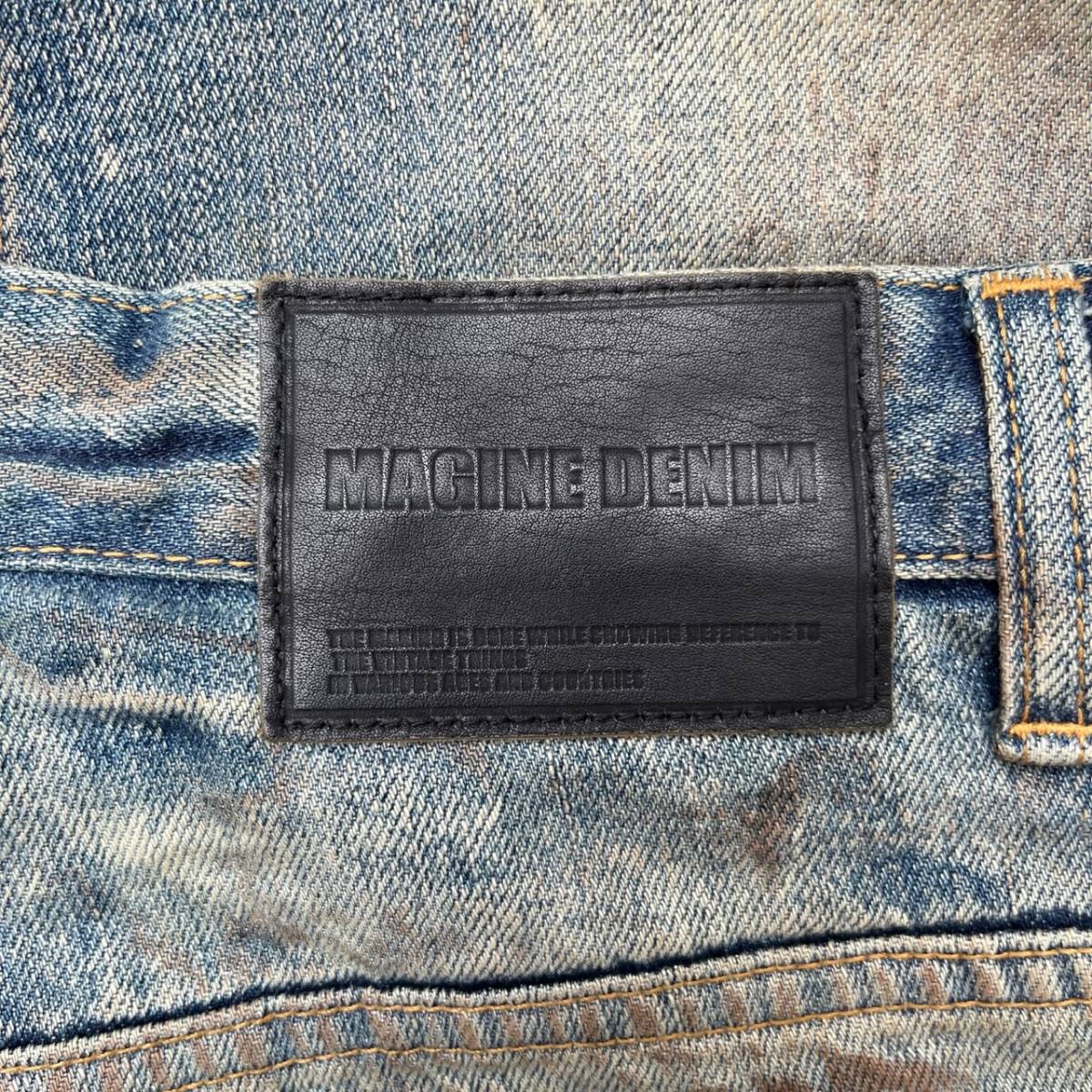 MAGIN DENIM マージンデニム サイズ46 デニムパンツ クラッシュ加工