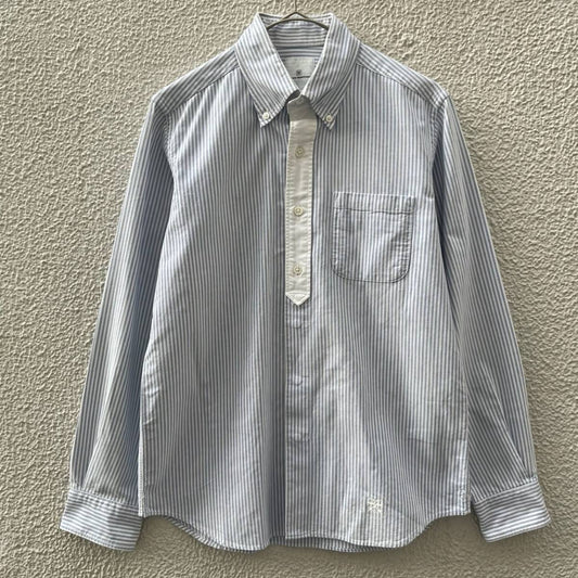 uniform experiment ユニフォームエクスペリメント サイズ1 ストライプ 長袖シャツ ブルー