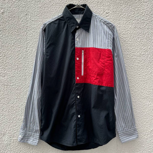 BLACK&BLUE ブラックアンドブルー サイズ3 クレイジーパターンシャツ 長袖シャツ マルチカラー