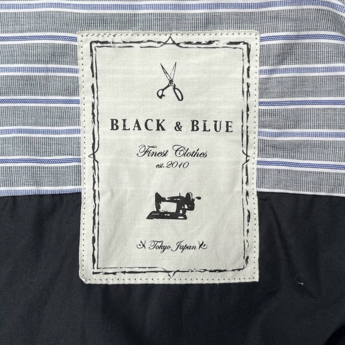 BLACK&BLUE ブラックアンドブルー サイズ3 クレイジーパターンシャツ 長袖シャツ マルチカラー