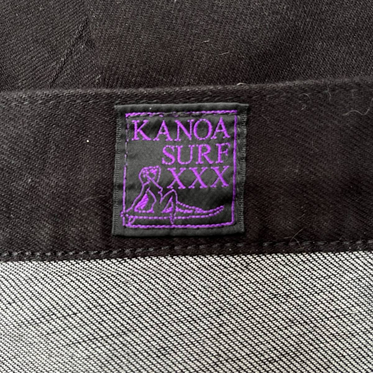 GOD SELECTION XXX ゴッドセレクショントリプルエックス × KANOA SURF カノアサーフ Mサイズ デニムパンツ ブラック