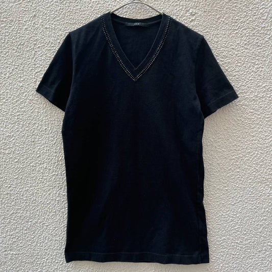 AKM エイケイエム Lサイズ Vネック Tシャツ 半袖 ブラック