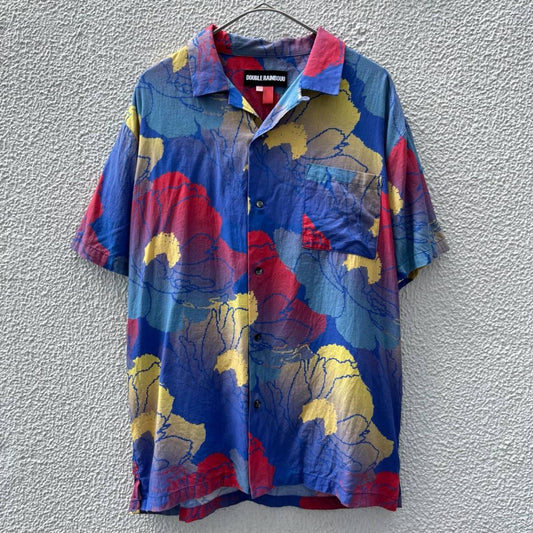 DOUBLE RAINBOUU ダブルレインボー Mサイズ 総柄 柄シャツ 半袖 シャツ 開襟シャツ