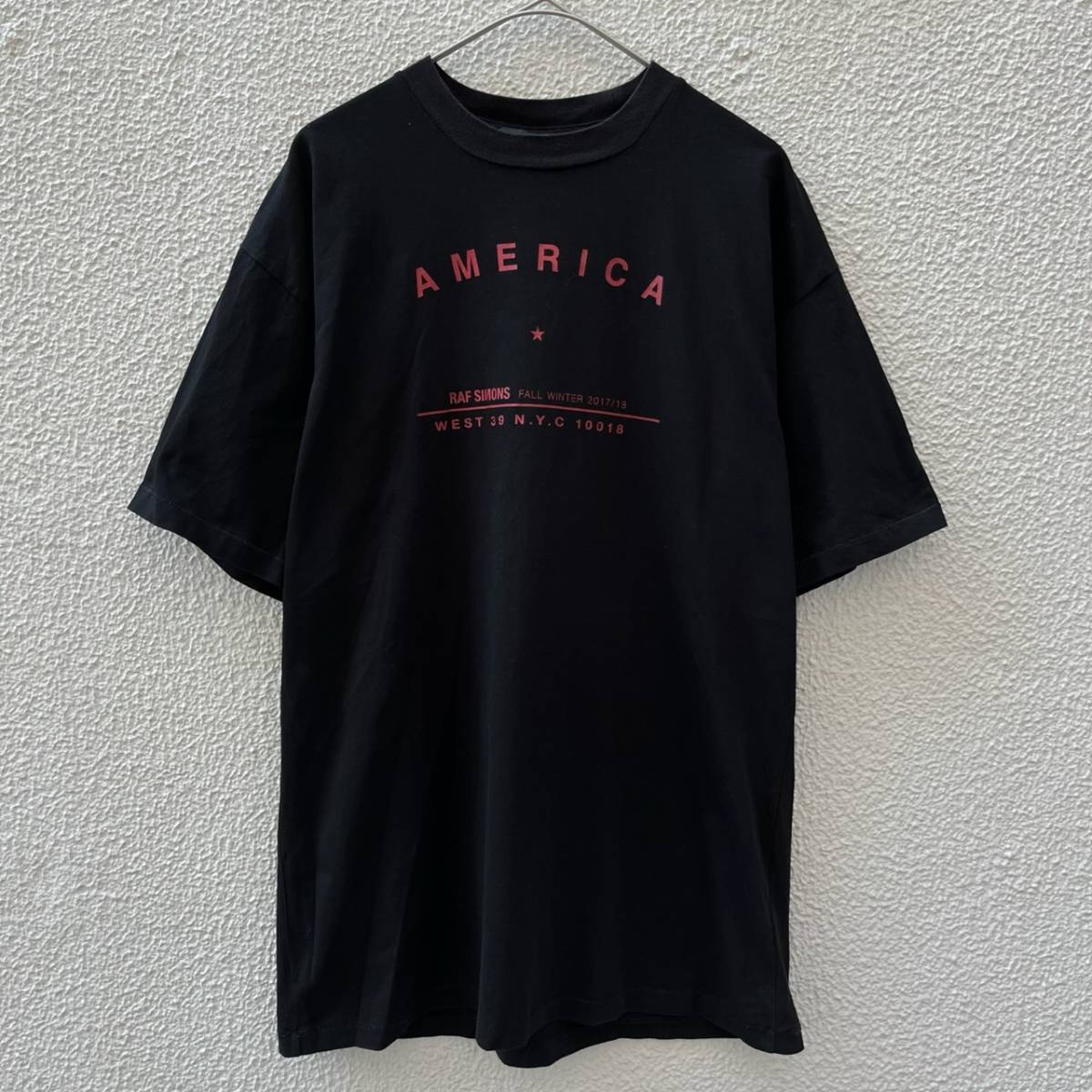 RAF SIMONS ラフシモンズ XSサイズ TOUR CREWNECK ツアークルーネック Tシャツ ブラック