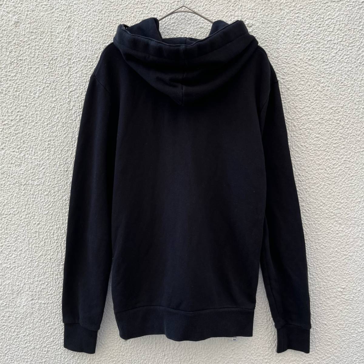 BALMAIN バルマン Sサイズ ジップアップパーカー ロゴテープ サイドジップ ブラック