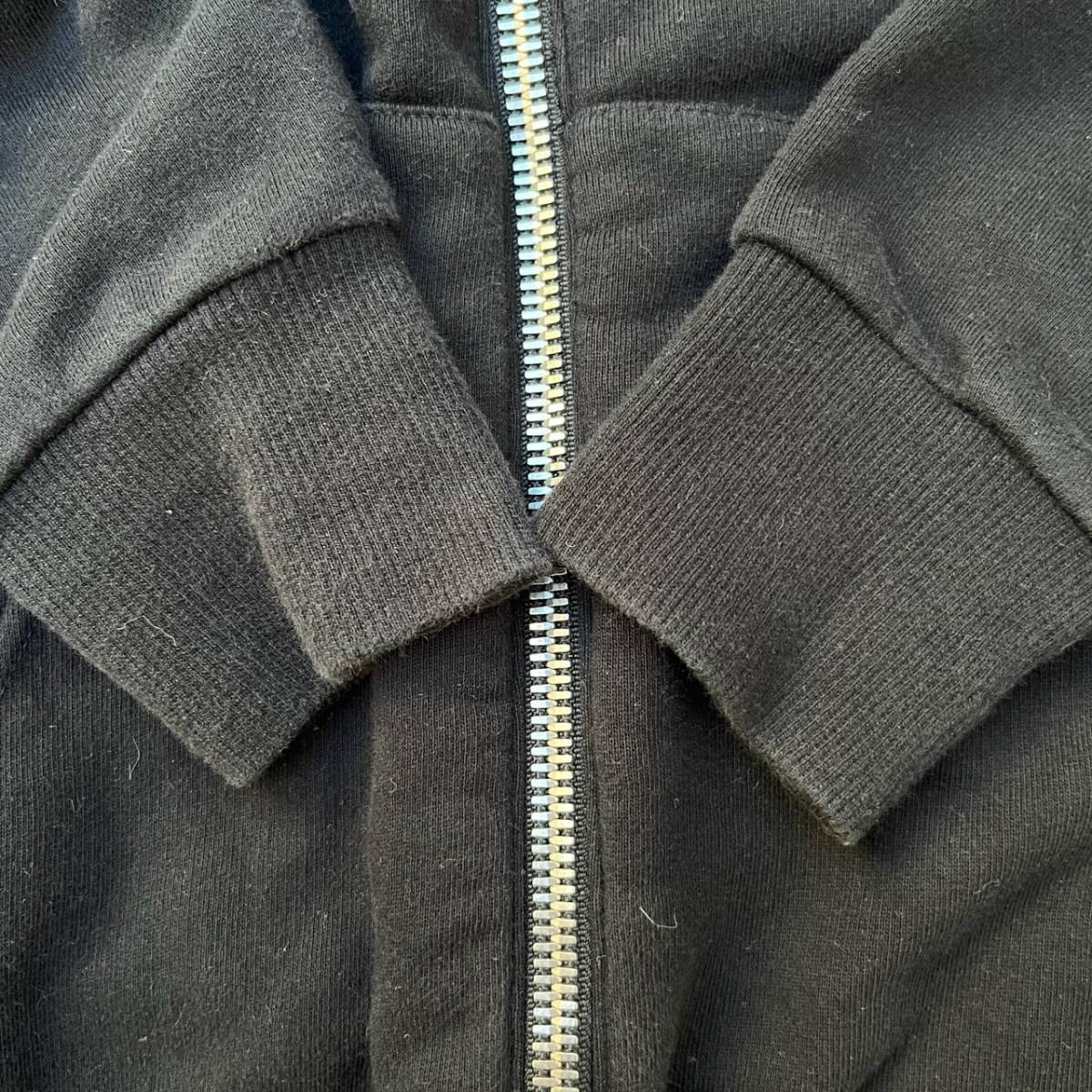 BALMAIN バルマン Sサイズ ジップアップパーカー ロゴテープ サイドジップ ブラック