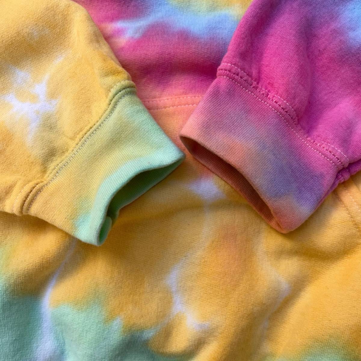 PACSUN パクサン Sサイズ パーカー フーディ マルチカラー ダイダイ