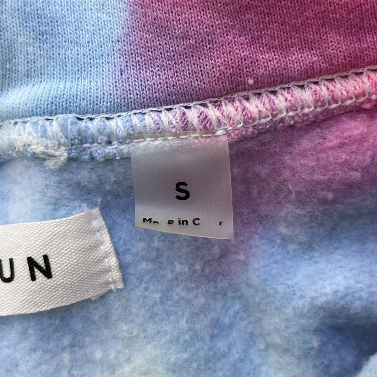 PACSUN パクサン Sサイズ パーカー フーディ マルチカラー ダイダイ