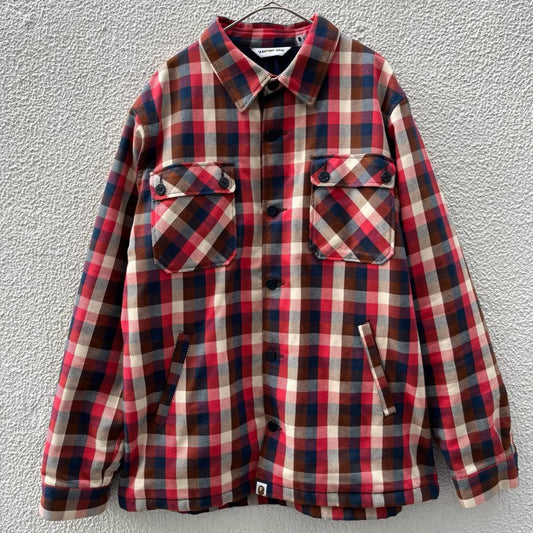 A BATHING APE アベイシングエイプ XLサイズ チェック COPジャケット ラブジェネ キムタク