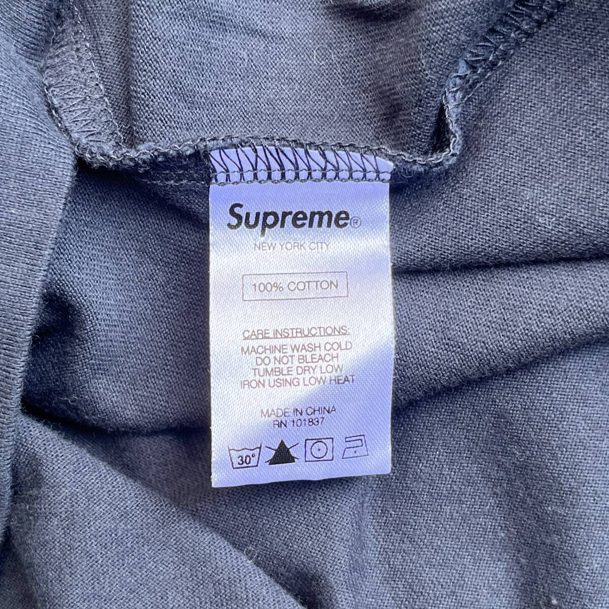SUPREME シュプリーム Sサイズ ロングスリーブTシャツ ロゴ ロンT ネイビー