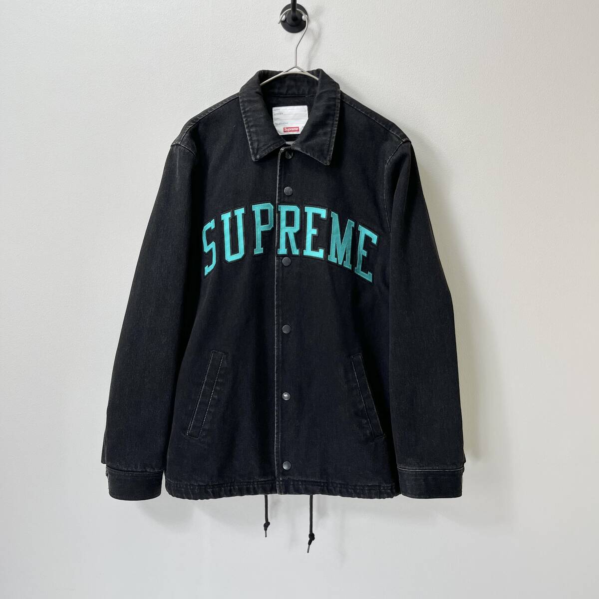 Supreme シュプリーム Sサイズ アーチロゴ デニムジャケット デニムコーチジャケット ブラック