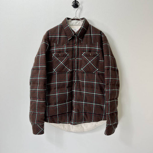 VISVIM ビズビム サイズ2 ダウンジャケット チェック ブラウン