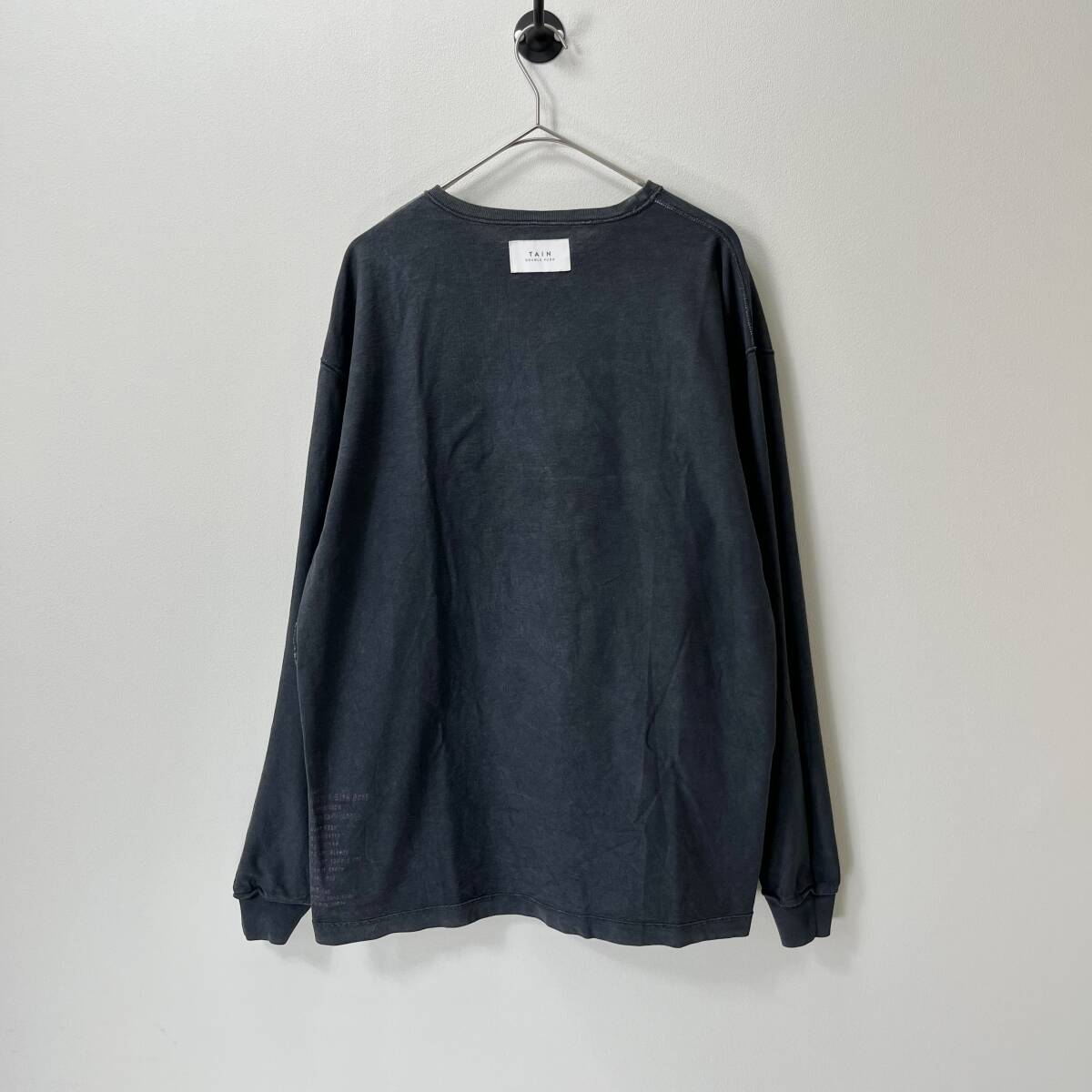 TAIN DOUBLE PUSH タインダブルプッシュ Mサイズ ロングスリーブTシャツ ロンT リバーシブル サンダー 初期 ブラック