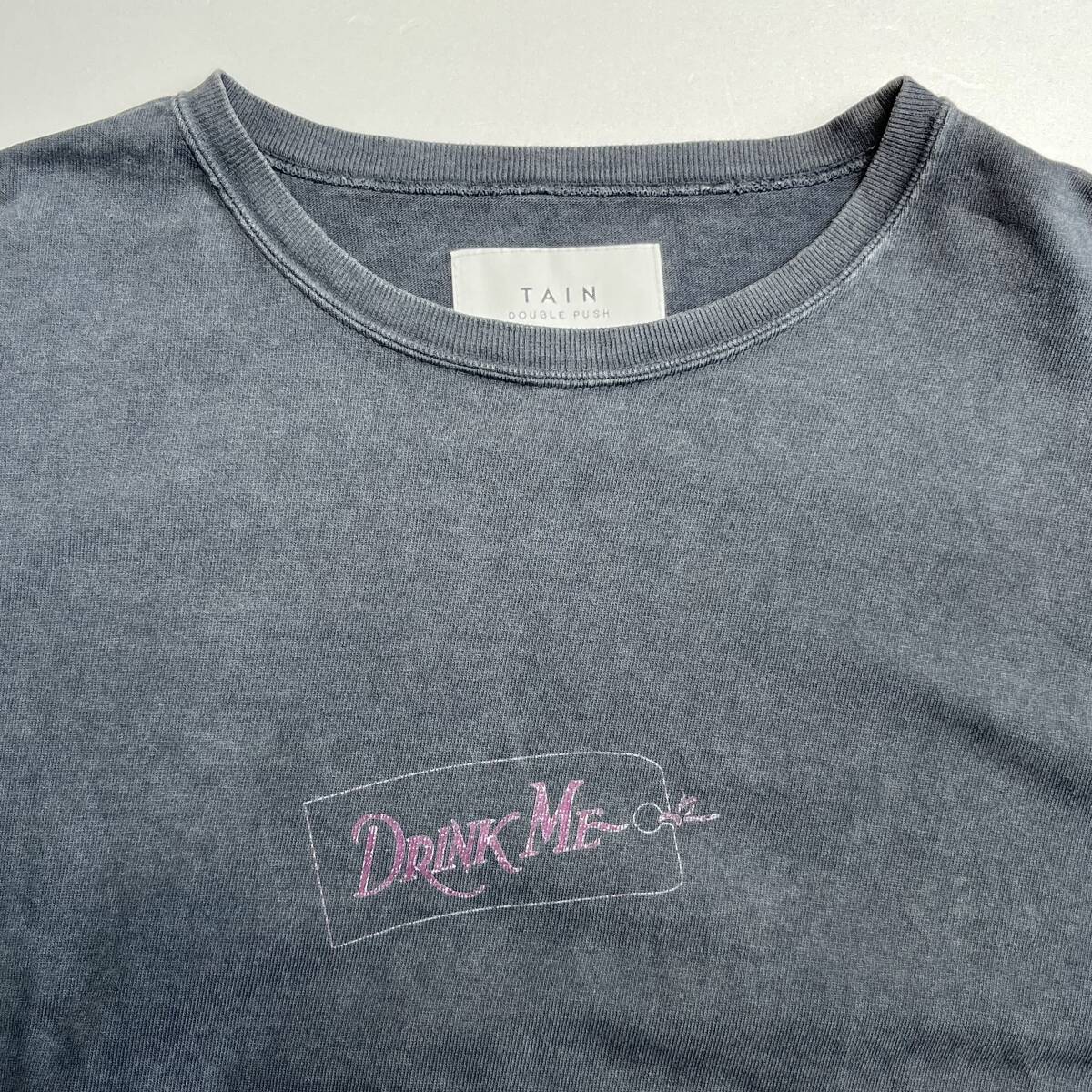 TAIN DOUBLE PUSH タインダブルプッシュ Mサイズ ロングスリーブTシャツ ロンT リバーシブル サンダー 初期 ブラック