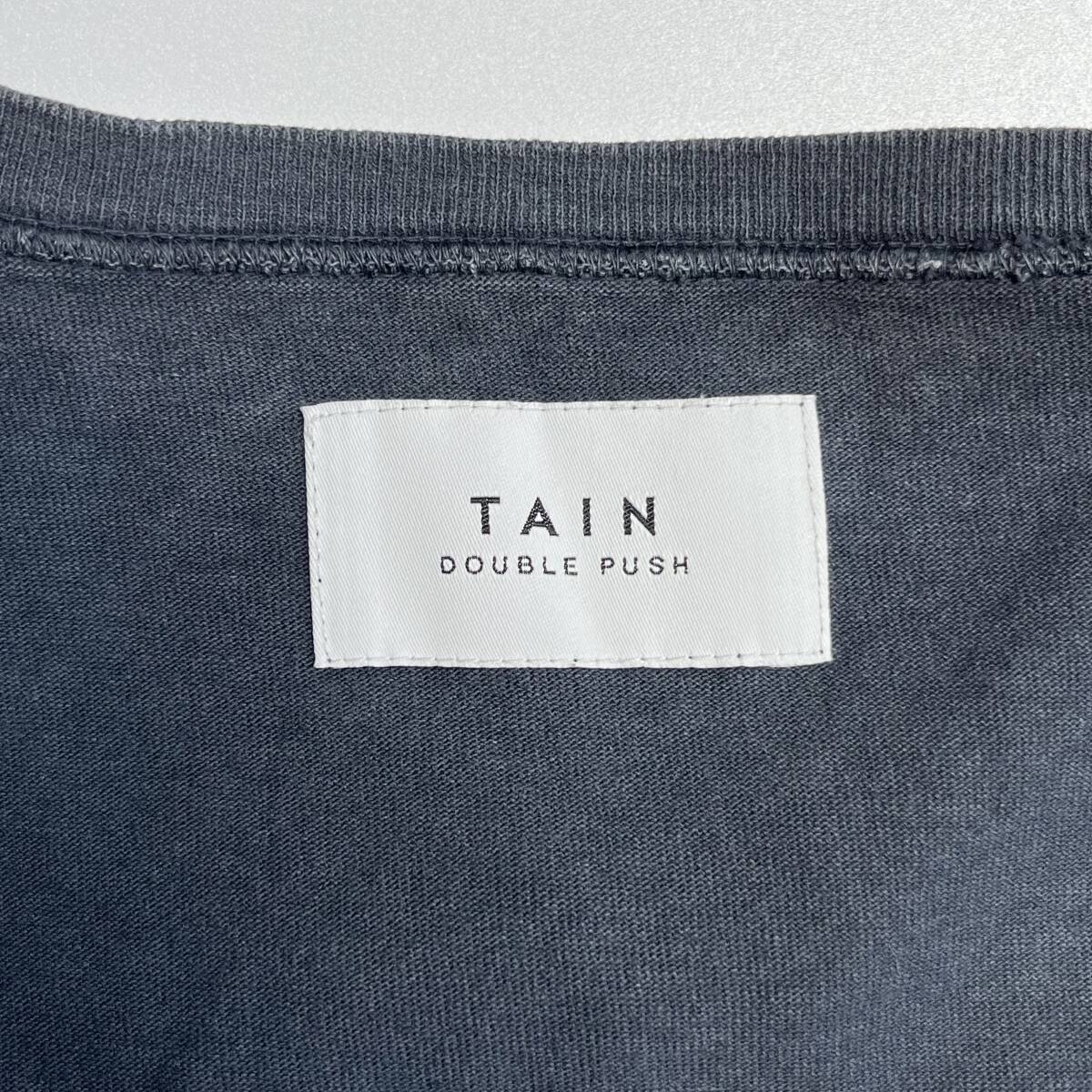TAIN DOUBLE PUSH タインダブルプッシュ Mサイズ ロングスリーブTシャツ ロンT リバーシブル サンダー 初期 ブラック
