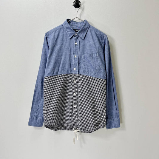 CASH CA カシュカ Sサイズ チェック 切替 長袖 シャツ