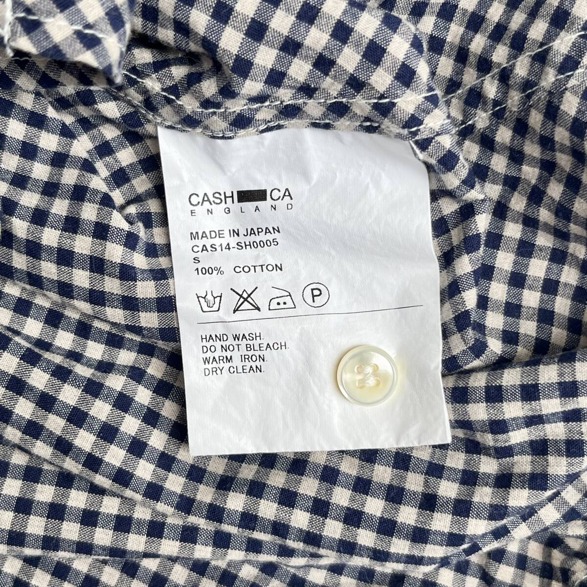 CASH CA カシュカ Sサイズ チェック 切替 長袖 シャツ