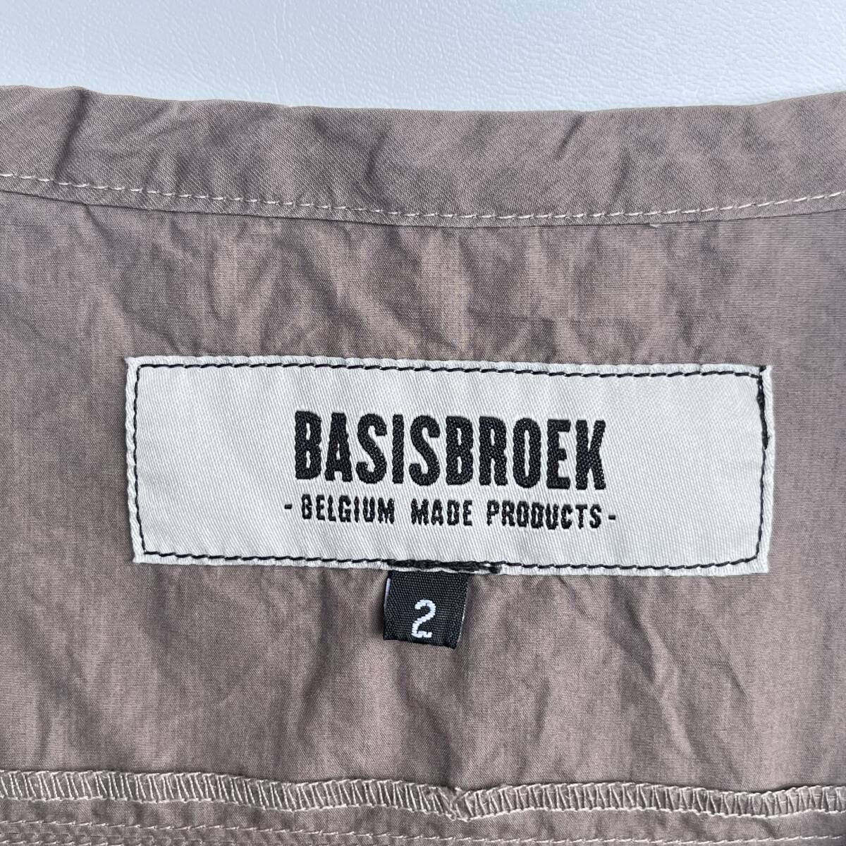 BASISBROEK バージスブルック サイズ2 REMI Tシャツ 半袖 コットンシルク ベージュ