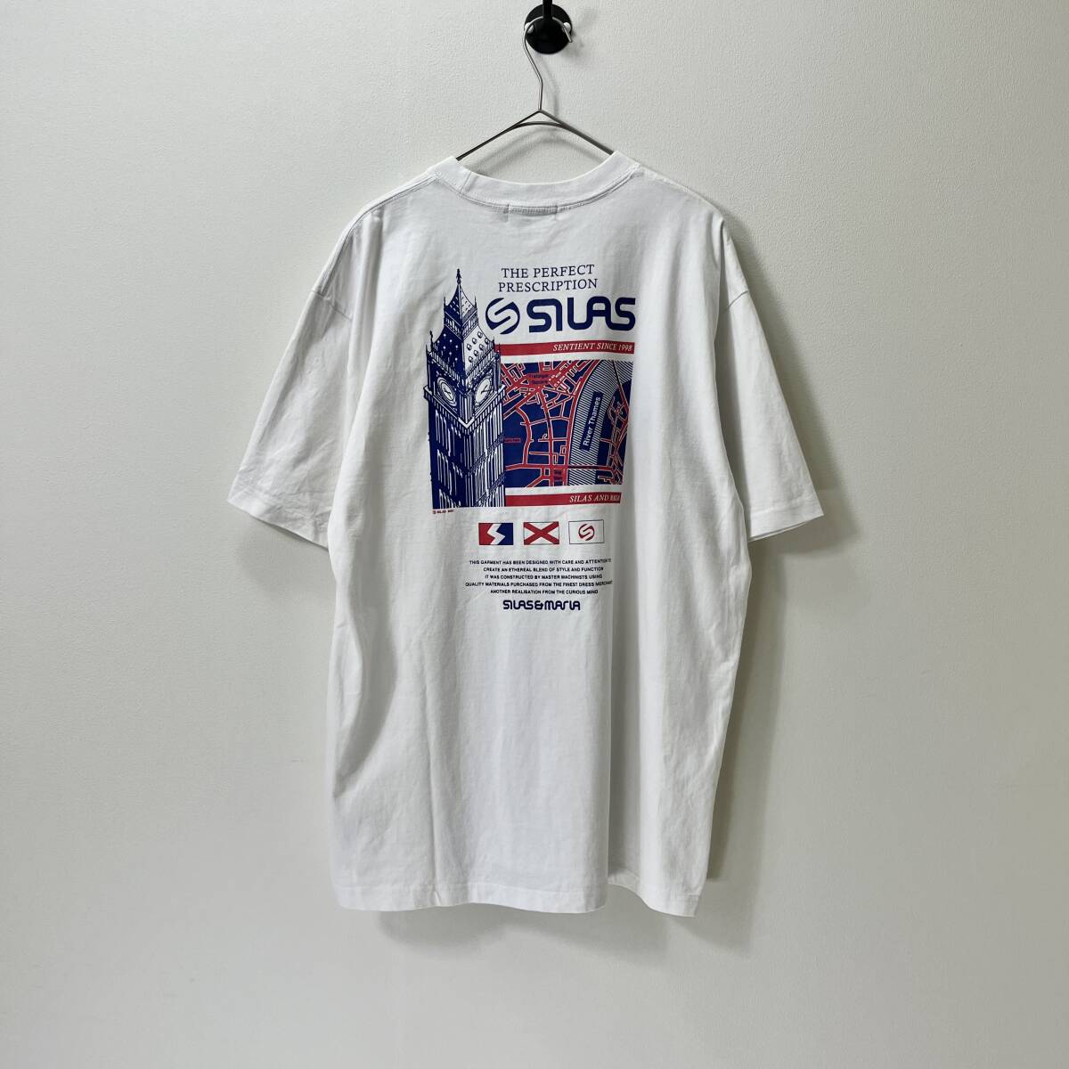 SILAS サイラス XLサイズ Tシャツ ロンドン 半袖 プリント ホワイト