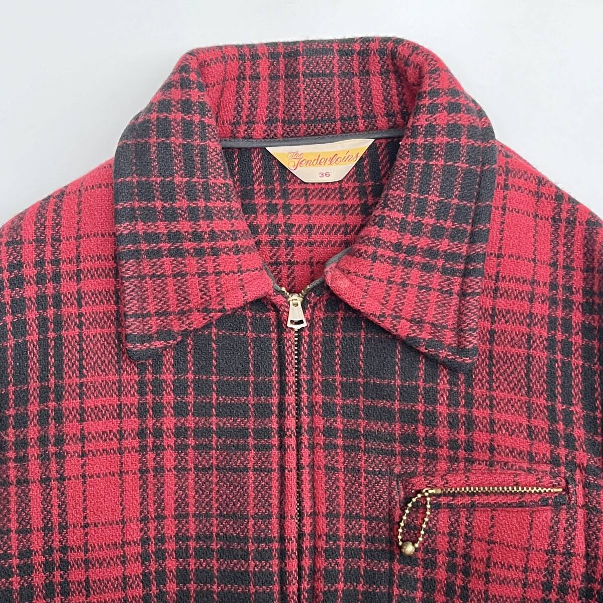 TENDERLOIN テンダーロイン サイズ36 T-FIELD MASTER フィールドマスター ジップアップ ジャケット チェック レッド