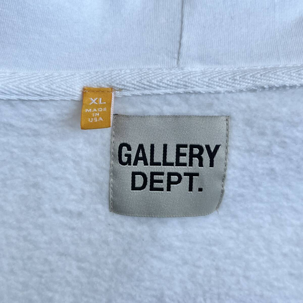 希少 GALLERY DEPT. ギャラリーデプト XLサイズ リバーシブル パーカー フーディ ホワイト STOP BEING RACIST!
