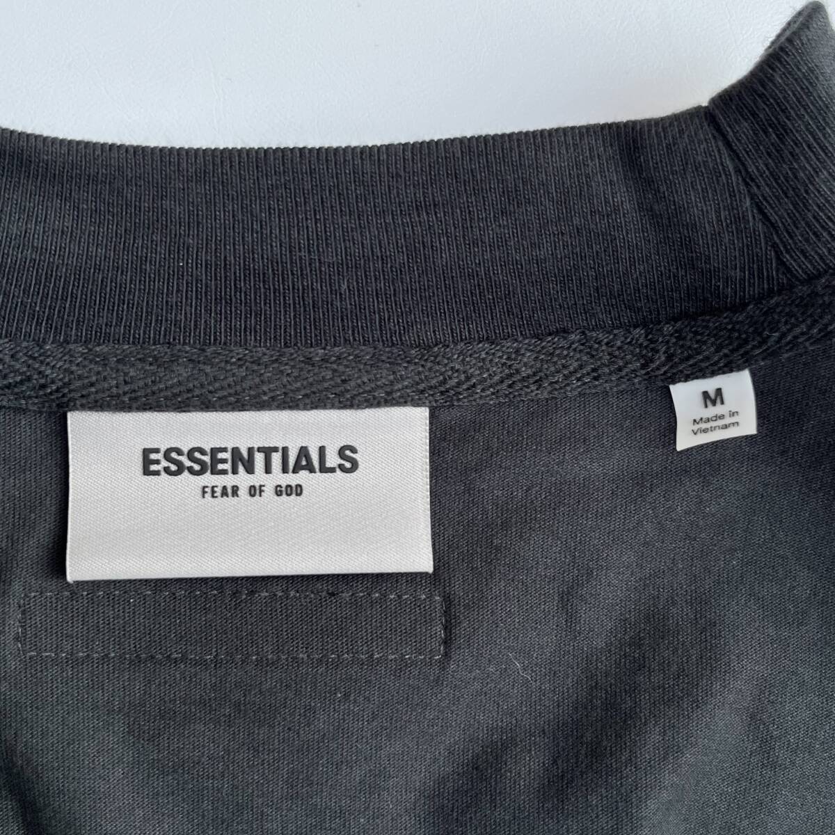 新品 FOG Fear Of God Essentials フィアオブゴッド エッセンシャルズ Mサイズ バッグロゴ ロングスリーブTシャツ Black ブラック