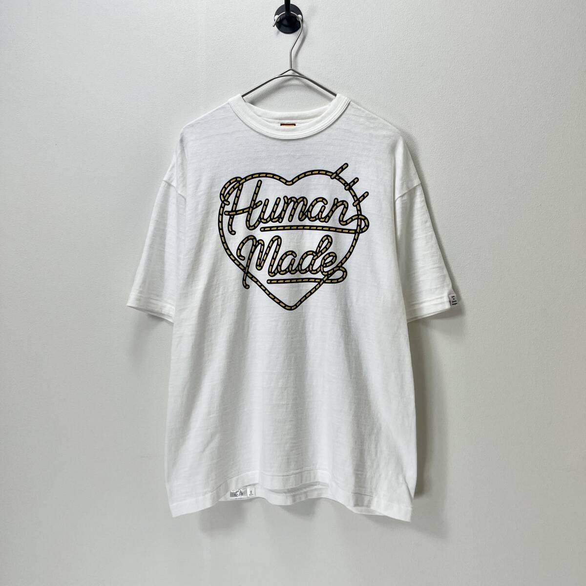 HUMAN MADE ヒューマンメイド XLサイズ ハートロゴ Tシャツ フロントロゴ 半袖シャツ ホワイト