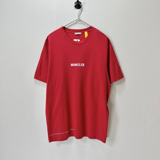 未使用品 MONCLER GENIUS モンクレールジーニアス FRAGMENT フラグメント Mサイズ Tシャツ 半袖 レッド 藤原ヒロシ