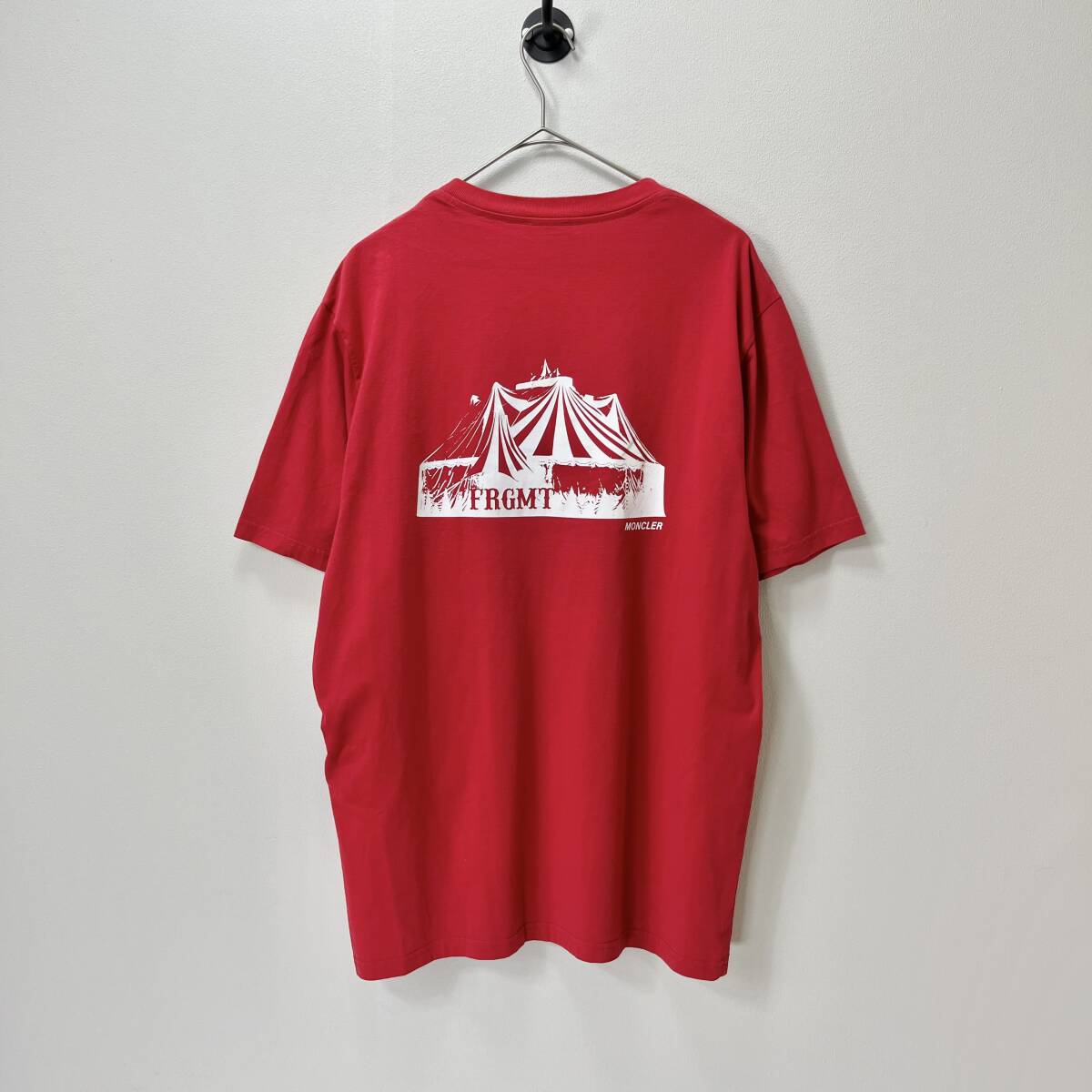 未使用品 MONCLER GENIUS モンクレールジーニアス FRAGMENT フラグメント Mサイズ Tシャツ 半袖 レッド 藤原ヒロシ