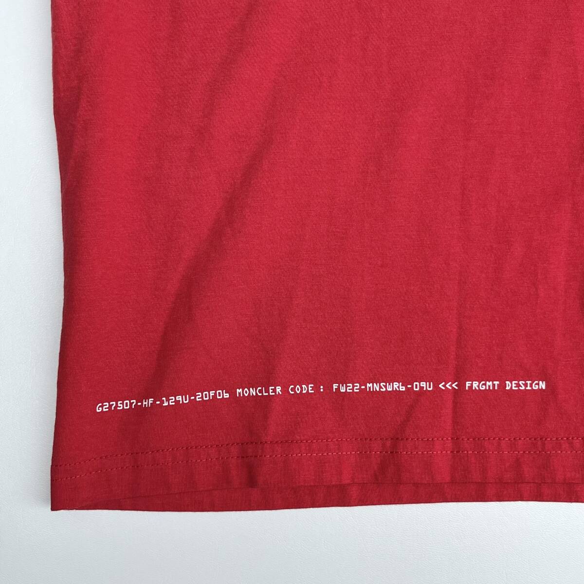 未使用品 MONCLER GENIUS モンクレールジーニアス FRAGMENT フラグメント Mサイズ Tシャツ 半袖 レッド 藤原ヒロシ