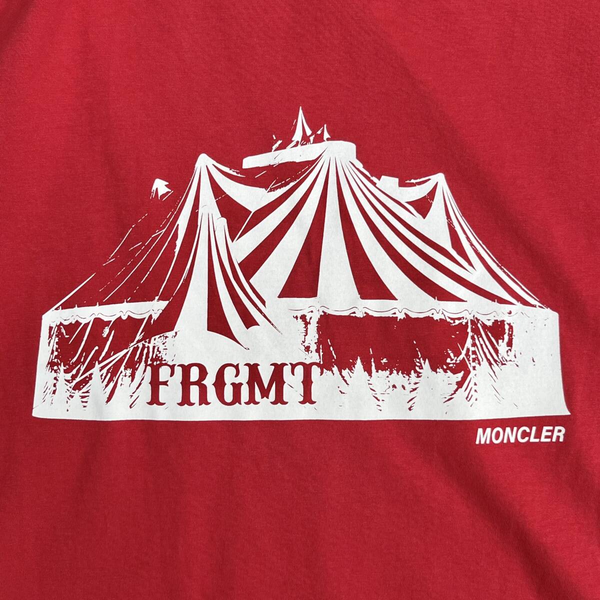 未使用品 MONCLER GENIUS モンクレールジーニアス FRAGMENT フラグメント Mサイズ Tシャツ 半袖 レッド 藤原ヒロシ