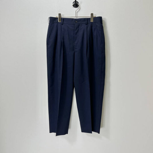 COMME des GARONS HOMME コムデギャルソンオム XSサイズ ウールスラックス センタープレス ネイビー HG-P023