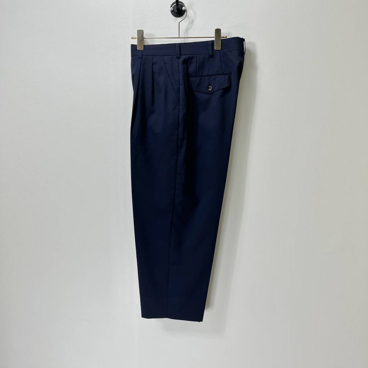 COMME des GARONS HOMME コムデギャルソンオム XSサイズ ウールスラックス センタープレス ネイビー HG-P023